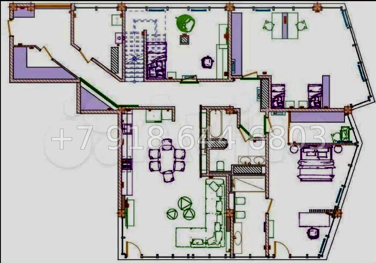№ 31е. Квартира в Сочи ЖК Благодатный.  Большая площадь  - миниатюра 26