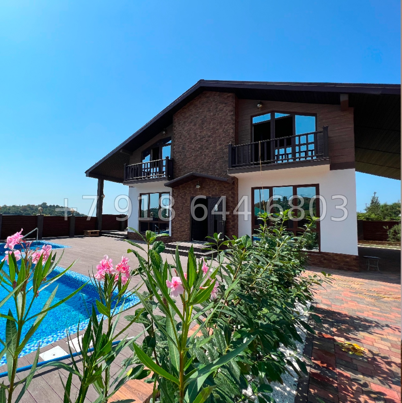 № 168 Б. Дом с большим бассейном в Адлере  - миниатюра 5