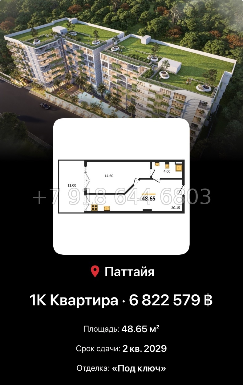 № 2. Avenue Boutique Condominium Паттайя  - миниатюра 49