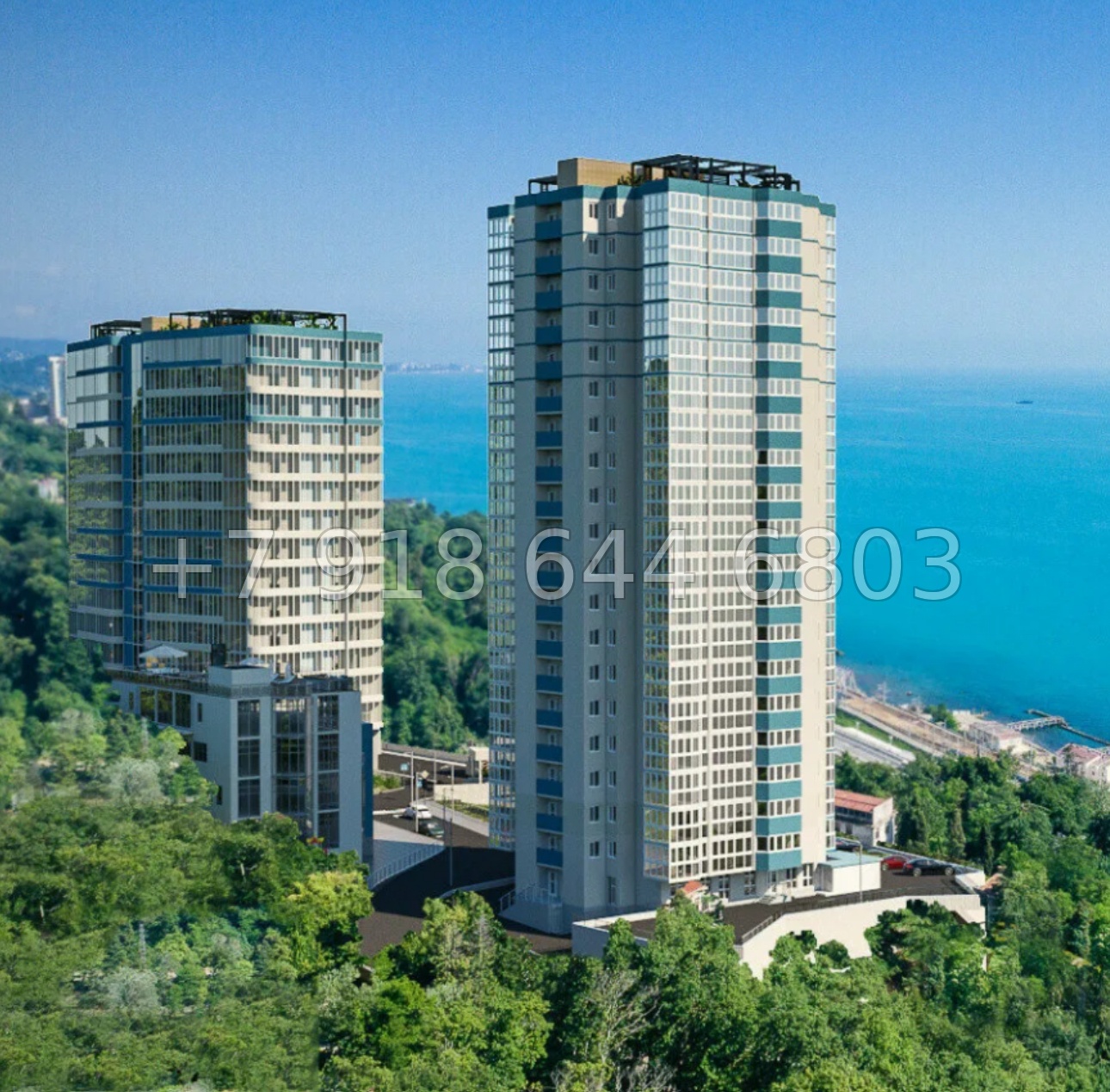№ 690 р. Квартира с видом на море в ЖК Южное море Сочи. - миниатюра 21