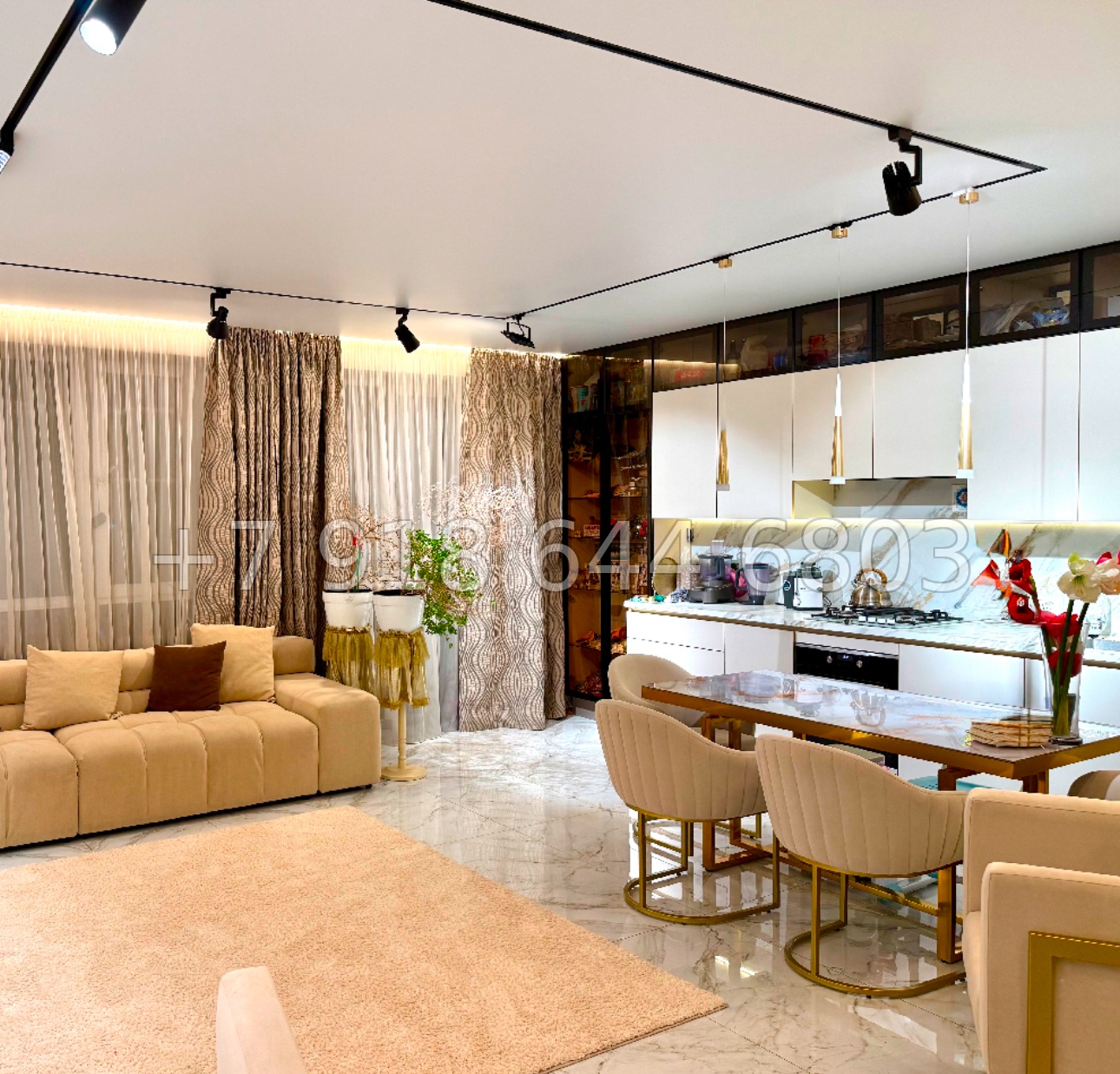 № 220 р. Трёхкомнатная Квартира в Адлере ЖК Кристалл  - миниатюра 5