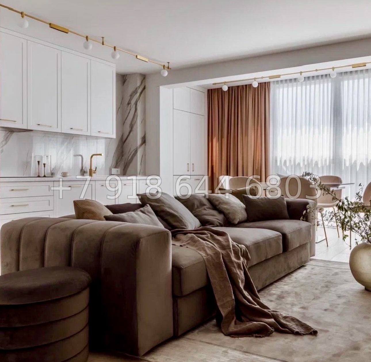 № 15е. Трёхкомнатная квартира в центре города Сочи на улице Роз. ЖК Роз Дель Мар - миниатюра 1